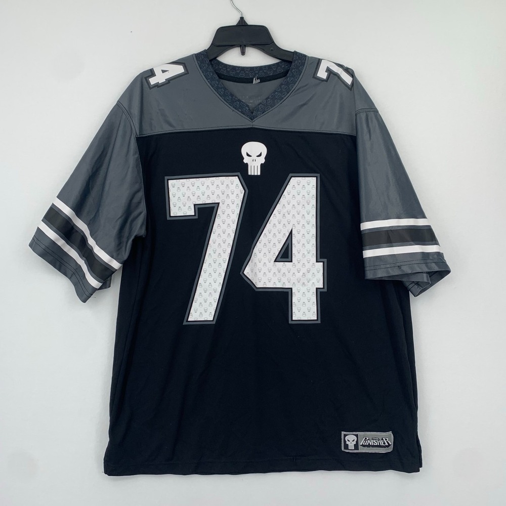 The Punisher Jersey Mens Size XL Marvel Comics Fan Merch Patriot 74 Dadcore Gift